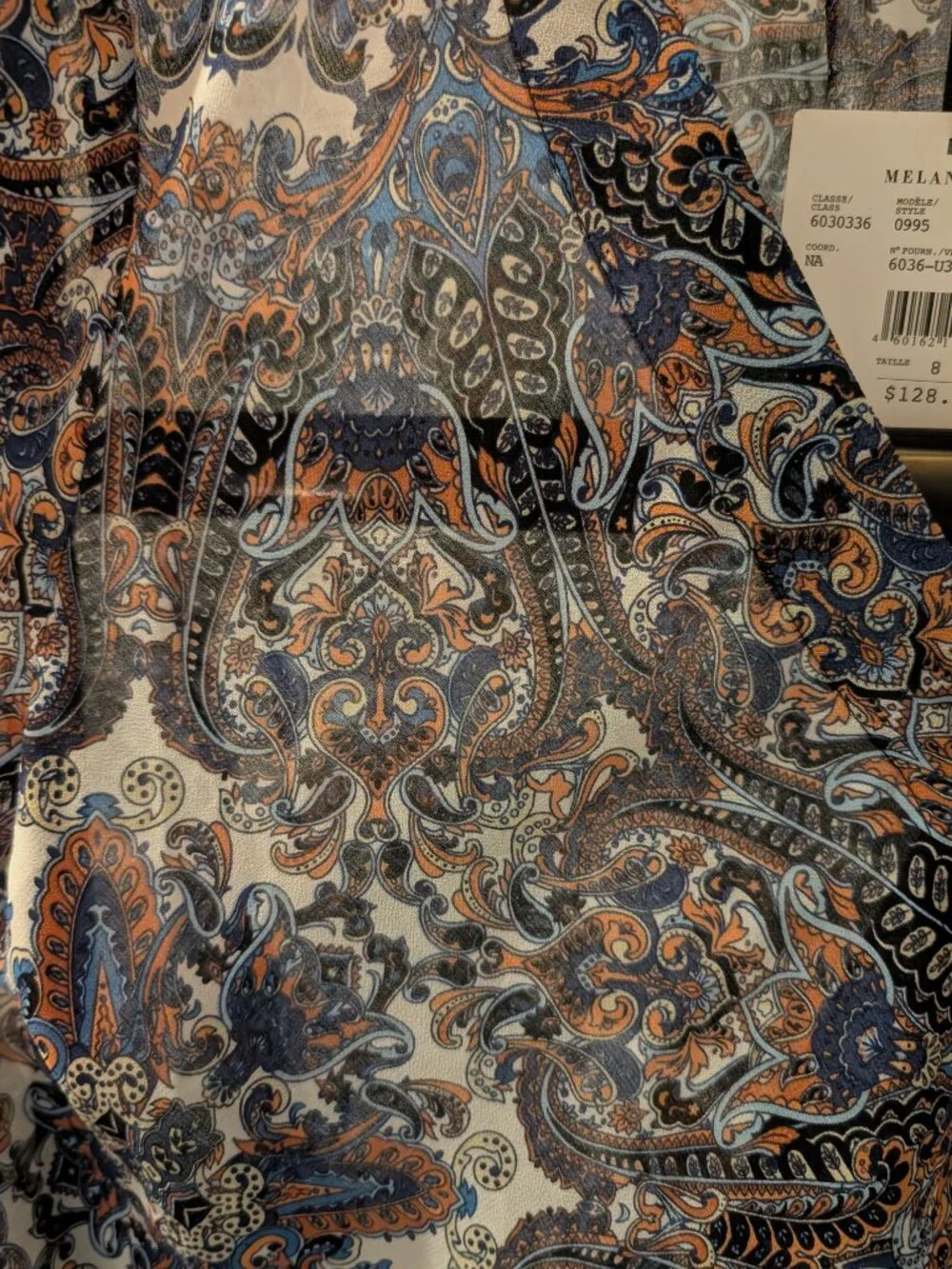 Melanie Lyne Paisley Cross-Over Blouse | Size 8 | NWT - Picture 7 of 12